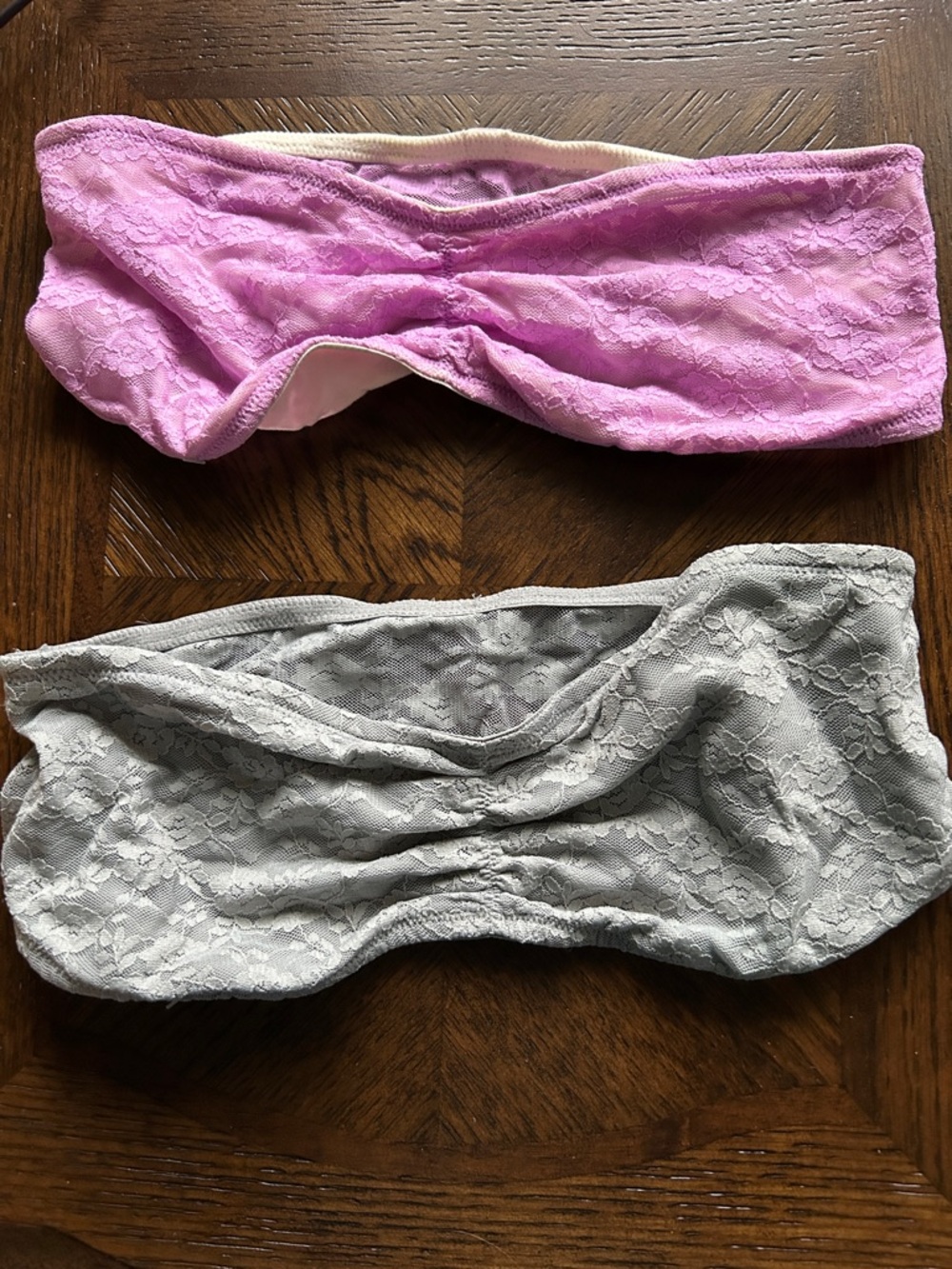 Pink Victoria Secret bralettes